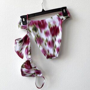 Ruched-Side Mid Rise Moderate Bottom + Ruched Underwire Bikini Top